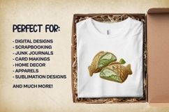 Matcha Taiyaki Fish Cake Clipart Bundle 4 PNG Product Image 3