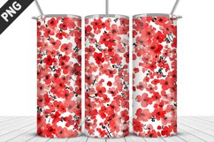 Valentine&#039;s Day Flowers Tumbler Wrap | Sublimation Design Product Image 1