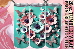 Dreamy vibes 20oz tumbler wrap, 3D Heart Product Image 1