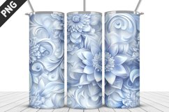 3D Flowers Tumbler Wrap | Sublimation Design | Tumble PNG Product Image 4