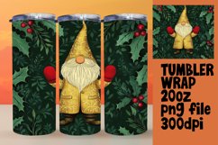 Holiday Gnome Tumbler Wrap for 20oz Christmas Design Product Image 1