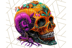 Bright Sugar Skull PNG Clipart, Halloween Colorful Skull Png Product Image 3