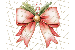 Muted Cozy Christmas Bows PNG Clipart, Winter Holiday Png Product Image 3
