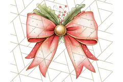 Muted Cozy Christmas Bows PNG Clipart, Winter Holiday Png Product Image 3