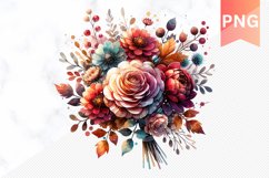 Autumn Botanical Sublimation - Clipart PNG Design Product Image 1