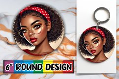 Cheerful Round Car Coaster, Love Girl Product Image 1