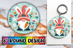 Circle of Happiness Keychain PNG, Spring Gnomes Product Image 1