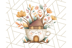Autumn Treehouse &amp; Woodland Cabin PNG Clipart Product Image 3