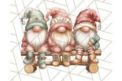 Scandinavian Christmas Gnomes Clipart PNG, Cute Gnome Png Product Image 3