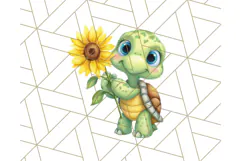 Cute Baby Turtle Clipart, Cute Animals Png Product Image 3