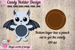 Boy bat halloween paper cut file svg, craft template Product Image 4