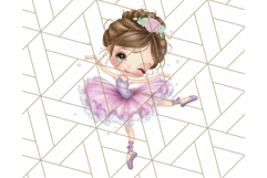 Ballerina Clipart PNG, Cute Ballet Girl Illustration Art Product Image 3