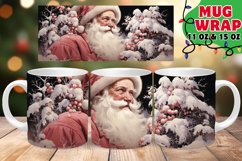 Vintage Santa Claus YULETIDE Glow Sublimation Product Image 1