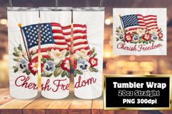 DIY Tumbler Wrap Digital File , Patriotic Product Image 1
