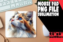 Joyful Kitty Lover Sublimation Mousepad PNG Product Image 1