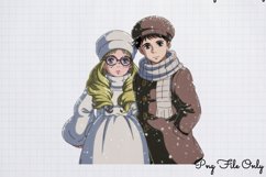 Victorian Winter Clipart Sublimation PNG Product Image 1