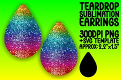 Glitter Infused Teardrop Earrings - Sublime Art Product Image 1