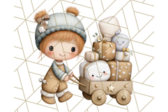 Cozy Cookie Village Clipart, Gingerbread Holiday PNG Product Image 3
