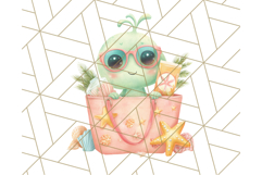 Alien Vacation Clipart PNG, Cute Summer Galaxy Art Clip Art Product Image 3