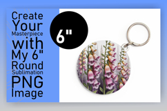 Trendy Round Design for Keychain Art , Flowers Product Image 1