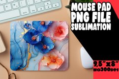 Artistic Marble Flower 3D Mouse Pad for Sublimation Product Image 1