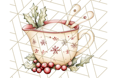 Christmas Cottagecore Kitchen Clipart PNG, Holiday Decor Product Image 3