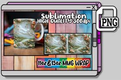 Meadow Serenity: 3D Flower Pattern Mug Wrap Product Image 1