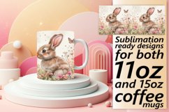 Easter Bunny Whimsy: Vibrant Mug Sublimation Product Image 1