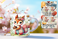 Joyful 11oz Mug Wrap Png Design , Animals Product Image 1