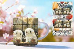 Adorable Halloween Mug Wrap Ghosts 11oz 15oz Product Image 1