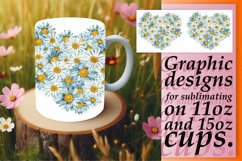 Spring Heart Flower Sublimation Mug Wrap Product Image 1