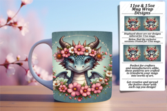 CUSTOMIZED PNG for 15oz Mug Wrap , Dragon Product Image 1