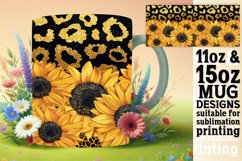 Floral Leopard Sparkle Mug Wrap Product Image 1