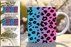 Glitter Leopard Print Mug Wrap 11oz/15oz for Fashion Product Image 1