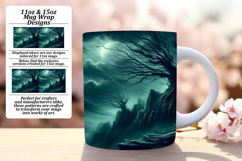 Bright 11oz Mug Wrap Png Artwork , Horror Halloween Product Image 1
