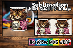 Blissful reflections 11oz 15oz sublimation wrap, Grumpy Cat Product Image 1