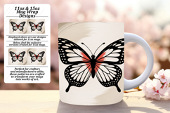 Sweet 15oz Mug Wrap Png Artwork , Butterfly Product Image 1