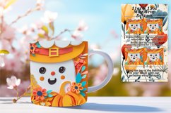 Autumn 3D Halloween Mug Wrap for 11oz 15oz Sublimation Product Image 1