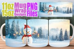 Playful dreams sublimation mug wrap, Winter Product Image 1