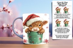 Creative 11oz Mug Wrap Png Template , Christmas Product Image 1