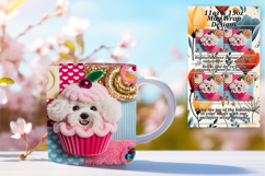 Sleek 11oz Mug Wrap Png Artwork , Holiday Pets Product Image 1