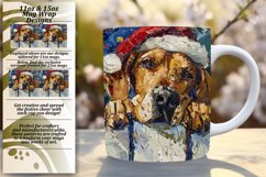 Holiday Peeking Dog Sublimation Winter Mug Wrap Art 11oz Product Image 1