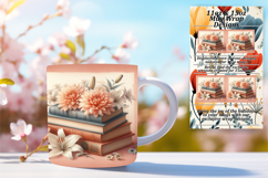Bold 15oz Mug Wrap Png Template , Books Product Image 1
