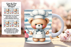 Gift 15oz Mug Wrap Png Design , Teddy Bear Product Image 1