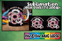 Joyful whispers 11oz 15oz sublimation wrap, Breast Cancer Product Image 1