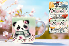 Creative 11oz Mug Wrap Png Template , Cute Animals Product Image 1