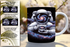 Radiant 11oz Mug Wrap Png Template , Astronaut Product Image 1