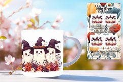 Spooky Halloween Mug Wrap Ghost Design 11oz/15oz Product Image 1
