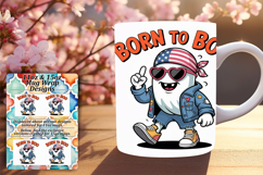 Unique 15oz Mug Wrap Png Design , Funny Ghost Product Image 1