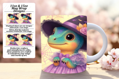 Playful Png For 15oz Mug Wrap , Halloween Dino Product Image 1
